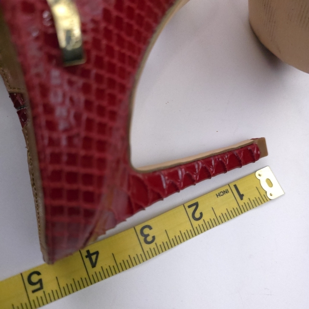 Calvin Klein Women's Red Heeled Sandals Sz 7.5 - Picture 9 of 9